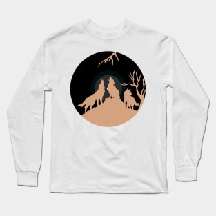 Vinyl Record - Howling wolfs Long Sleeve T-Shirt